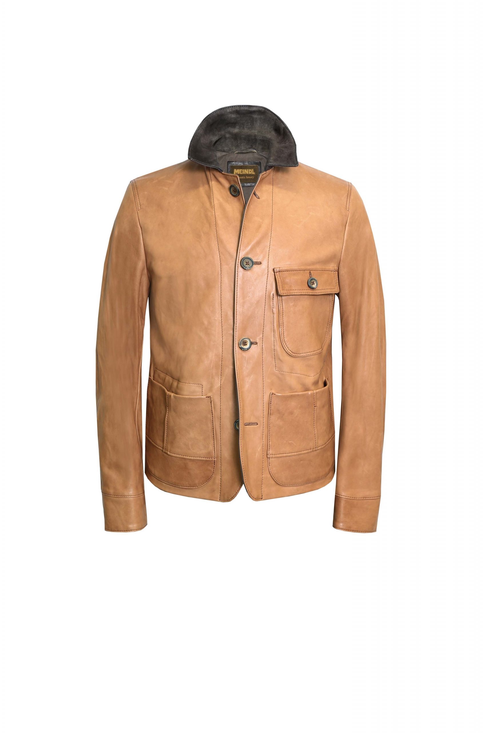 Leather Jacket Men “Dalton”, saddle