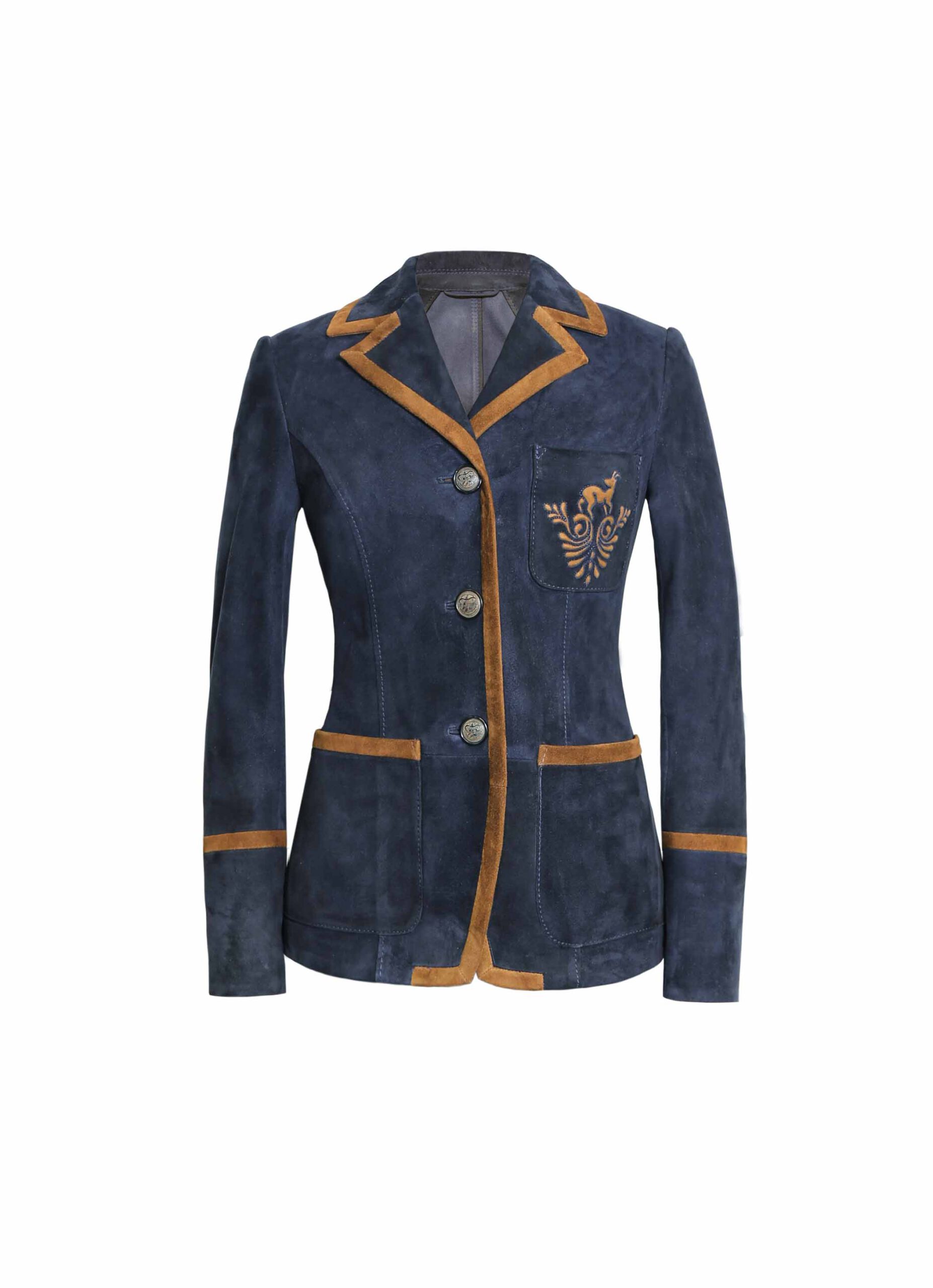 Leder Jacke “Ladies Kings Club Jacket”, navy