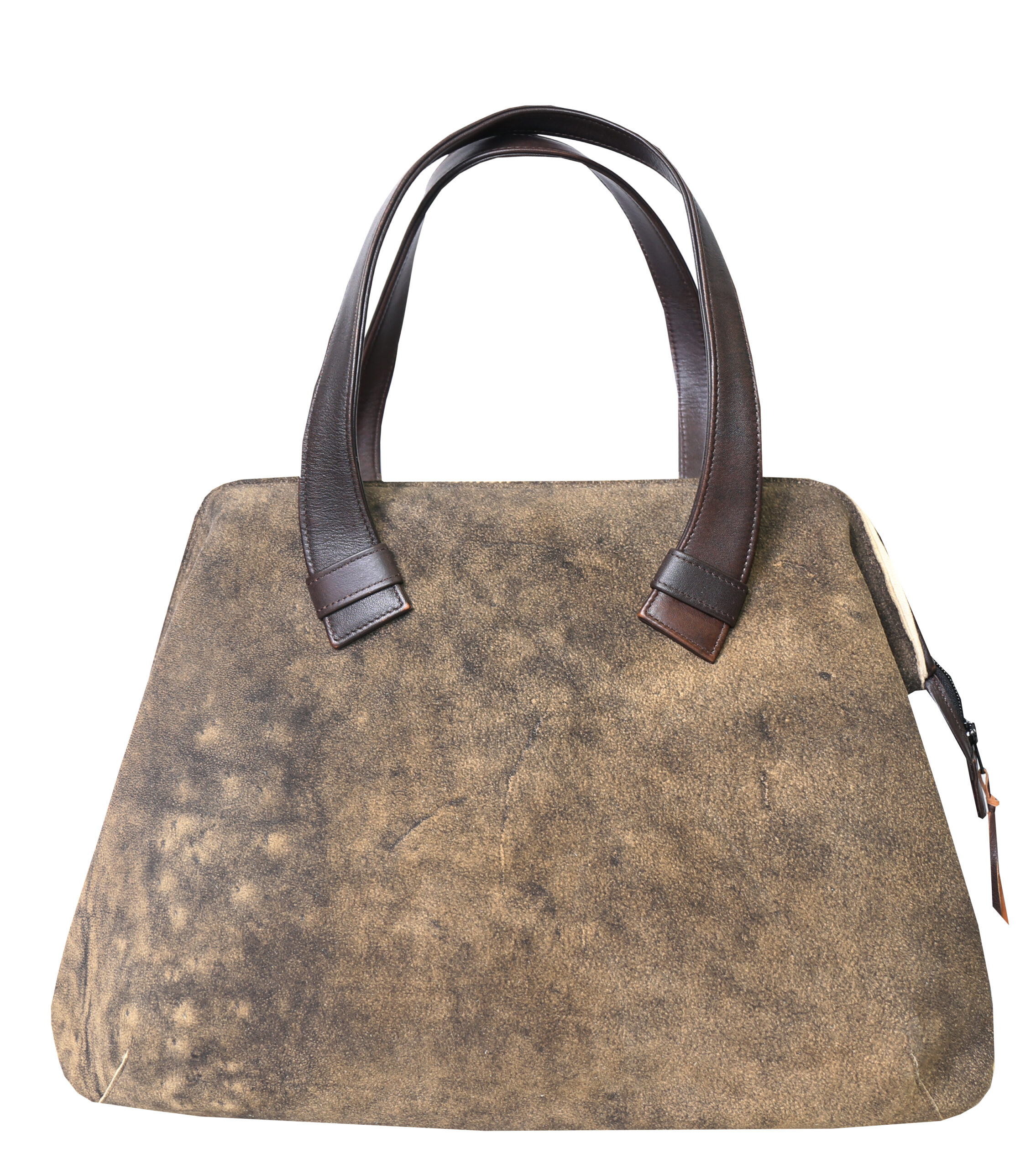 Deer Leather Bag “Capri Bag”, old black