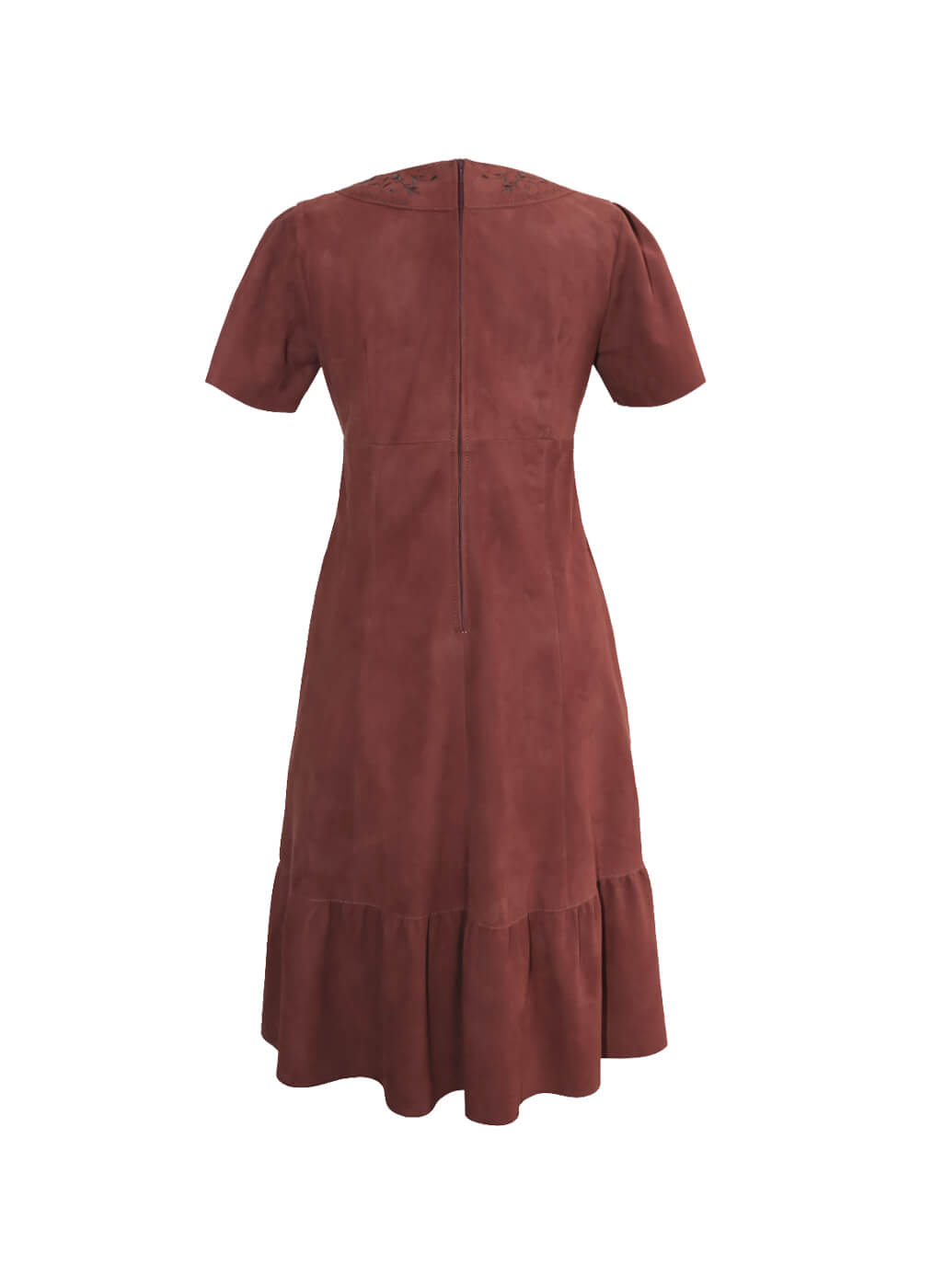 Ziegenleder Kleid “Marrakech”, rusted red
