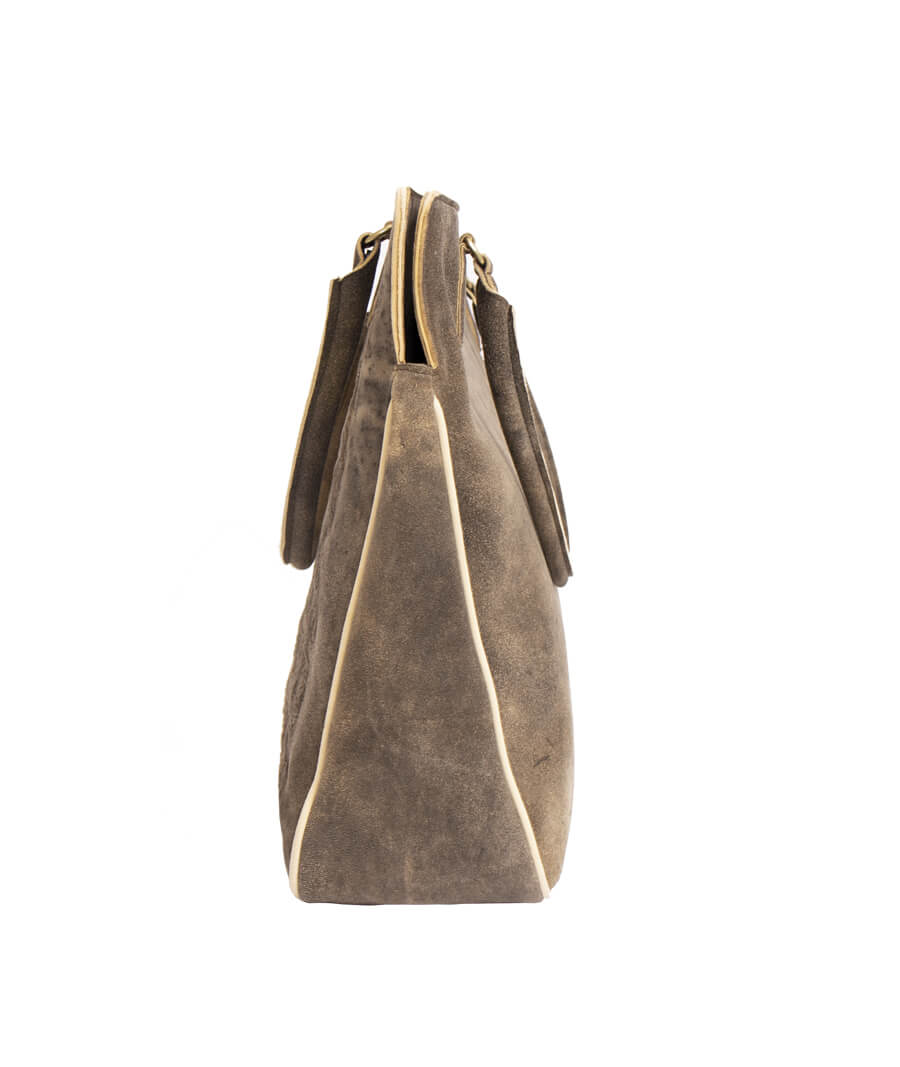Deer Leather Bag “Brilliant Bag”, old black