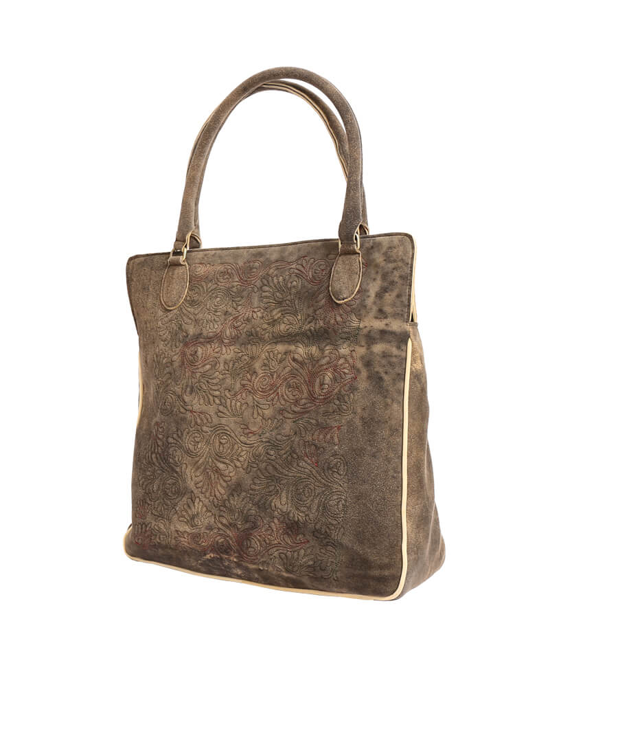 Deer Leather Bag “Brilliant Bag”, old black