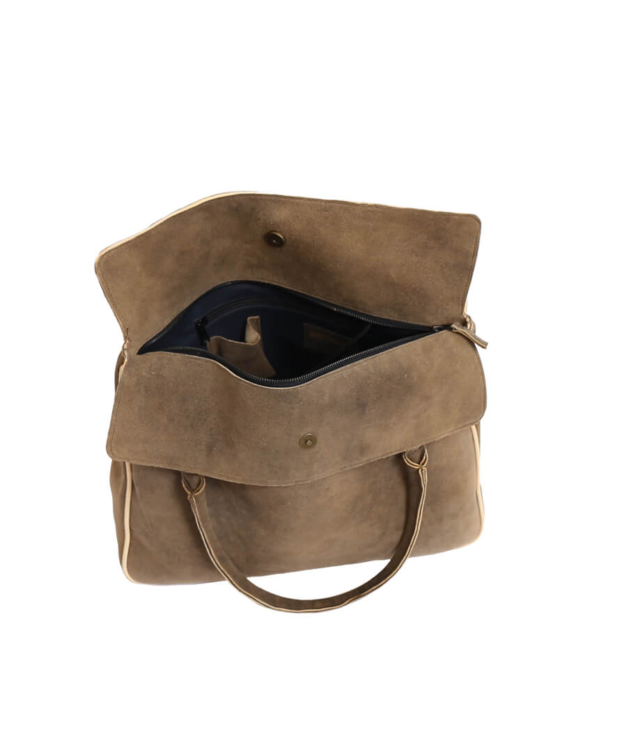 Deer Leather Bag “Nizza Shopper”, old black
