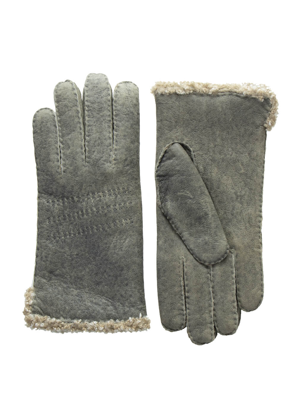 Handschuhe Herren Lammfell, antik