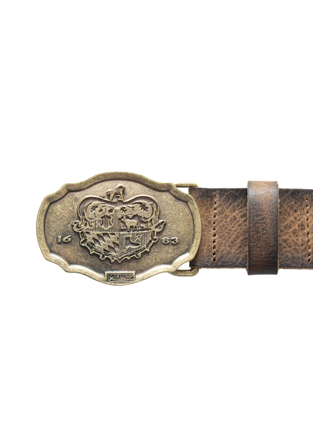 Leather Belt “Sonnblick”, brass bisam