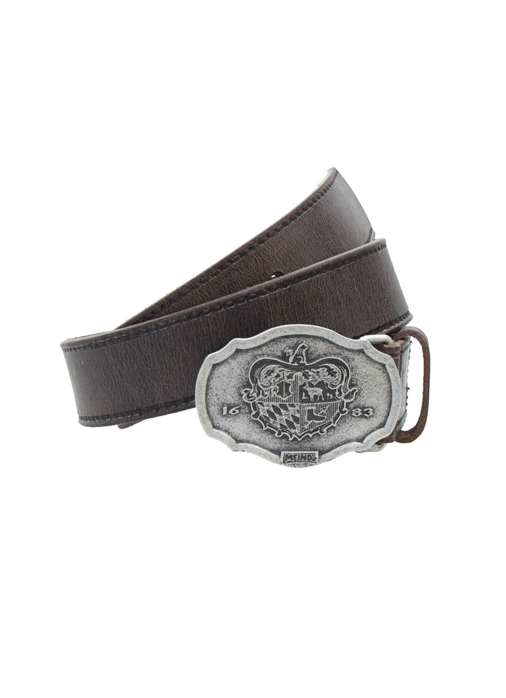 Leather Belt “Sonnblick”, silver antique