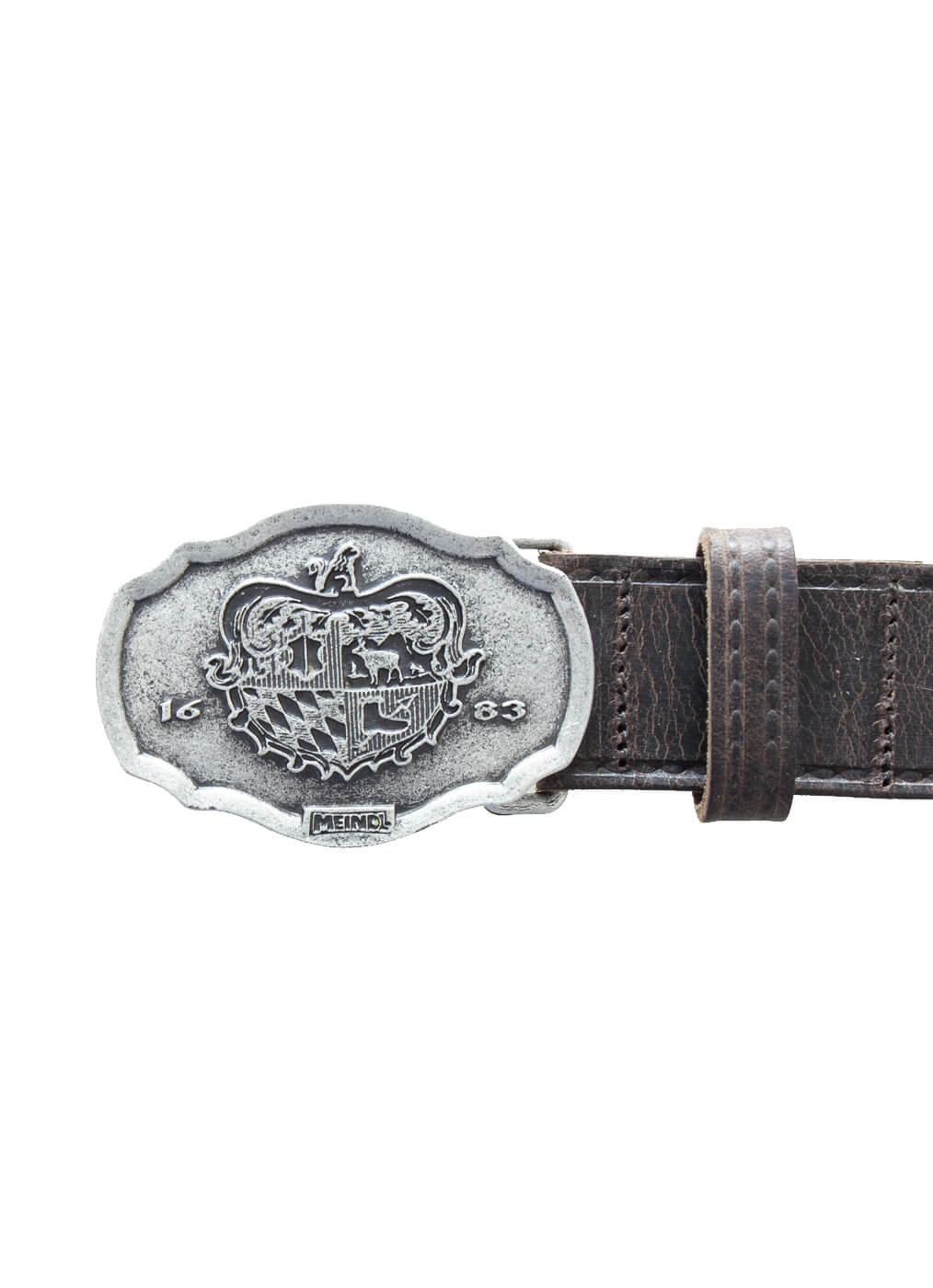 Leather Belt “Sonnblick”, silver antique