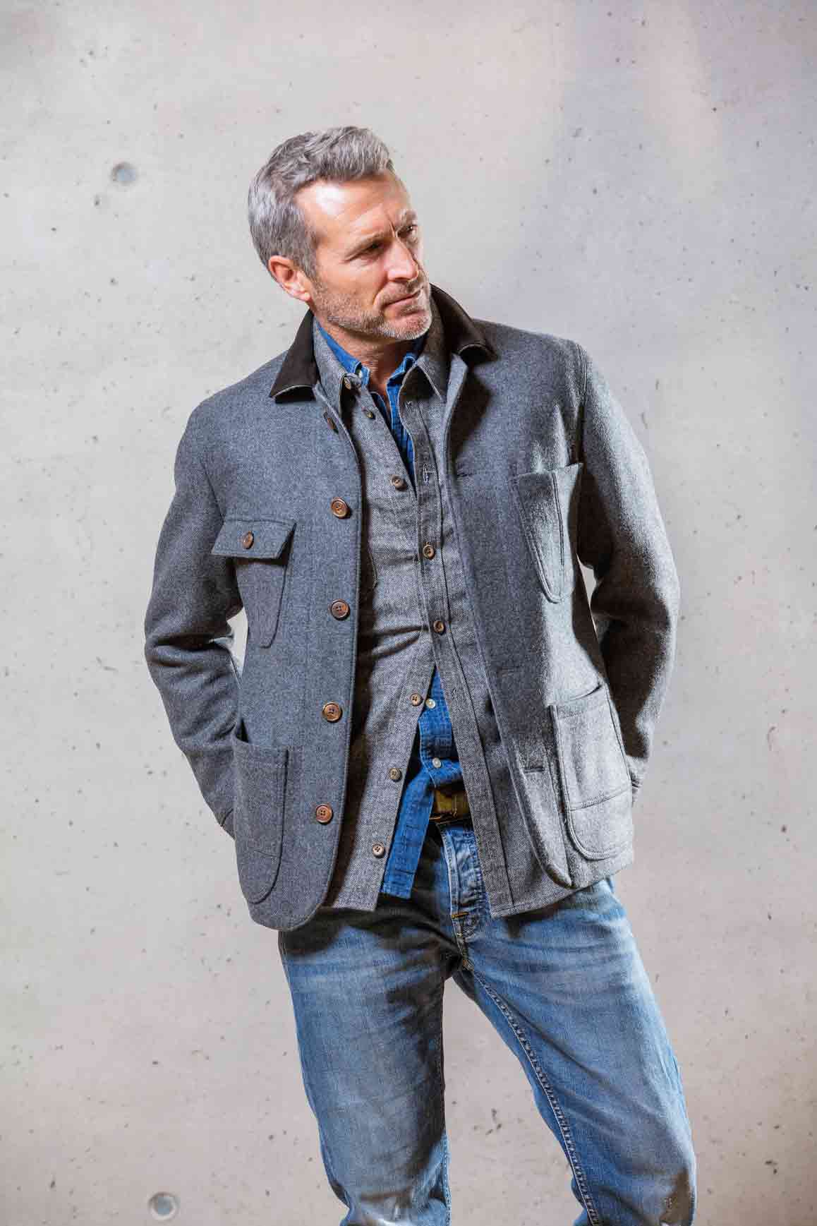 Fabric Jacket Men “Cooper”, grey
