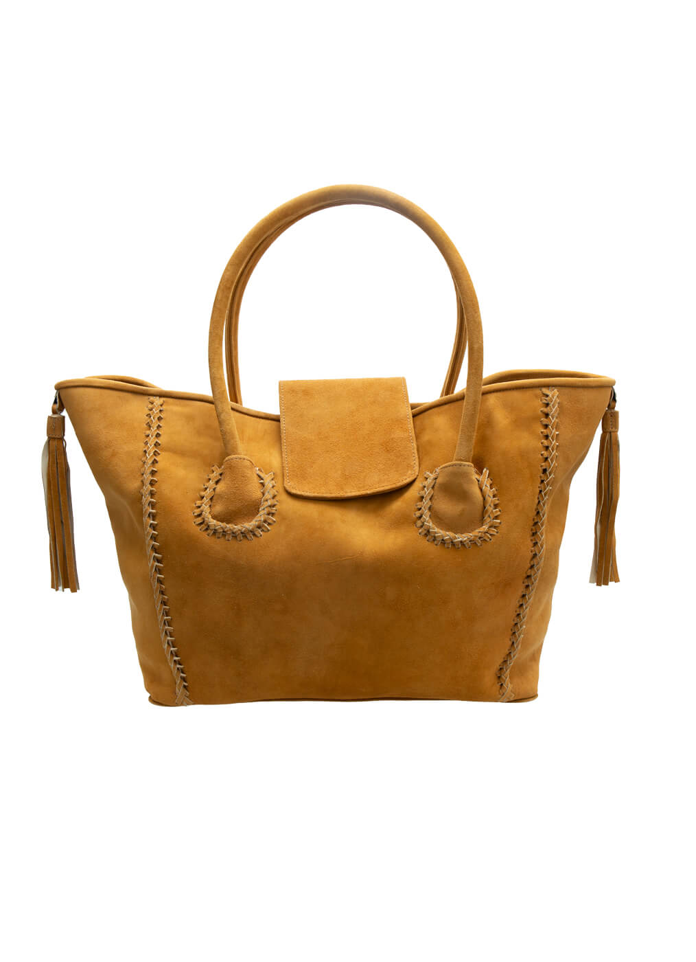 Goat Leather Bag “Best Friend Shopper, saffron