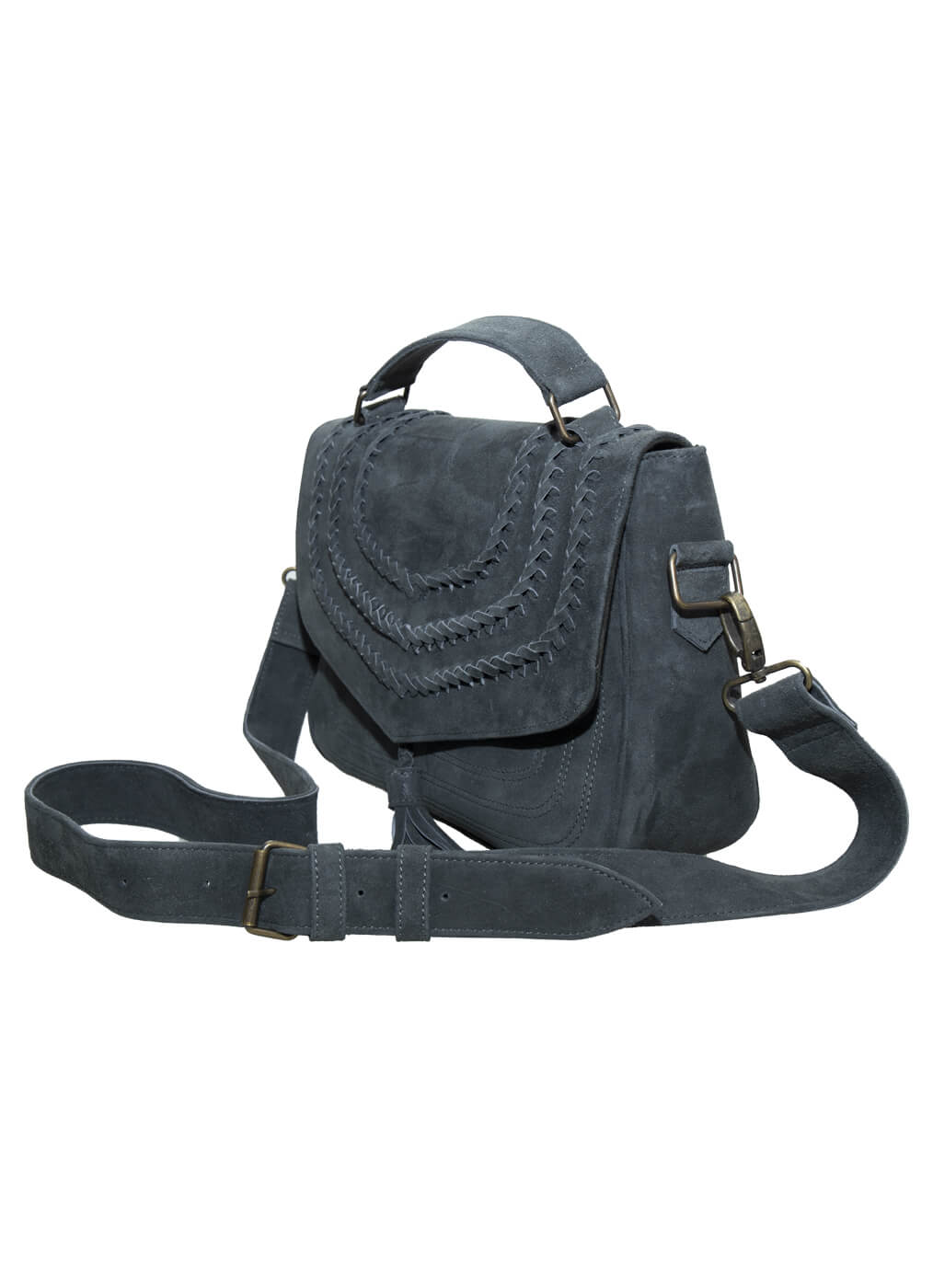 Goat Leather Bag “Just About you”, dusty indigo