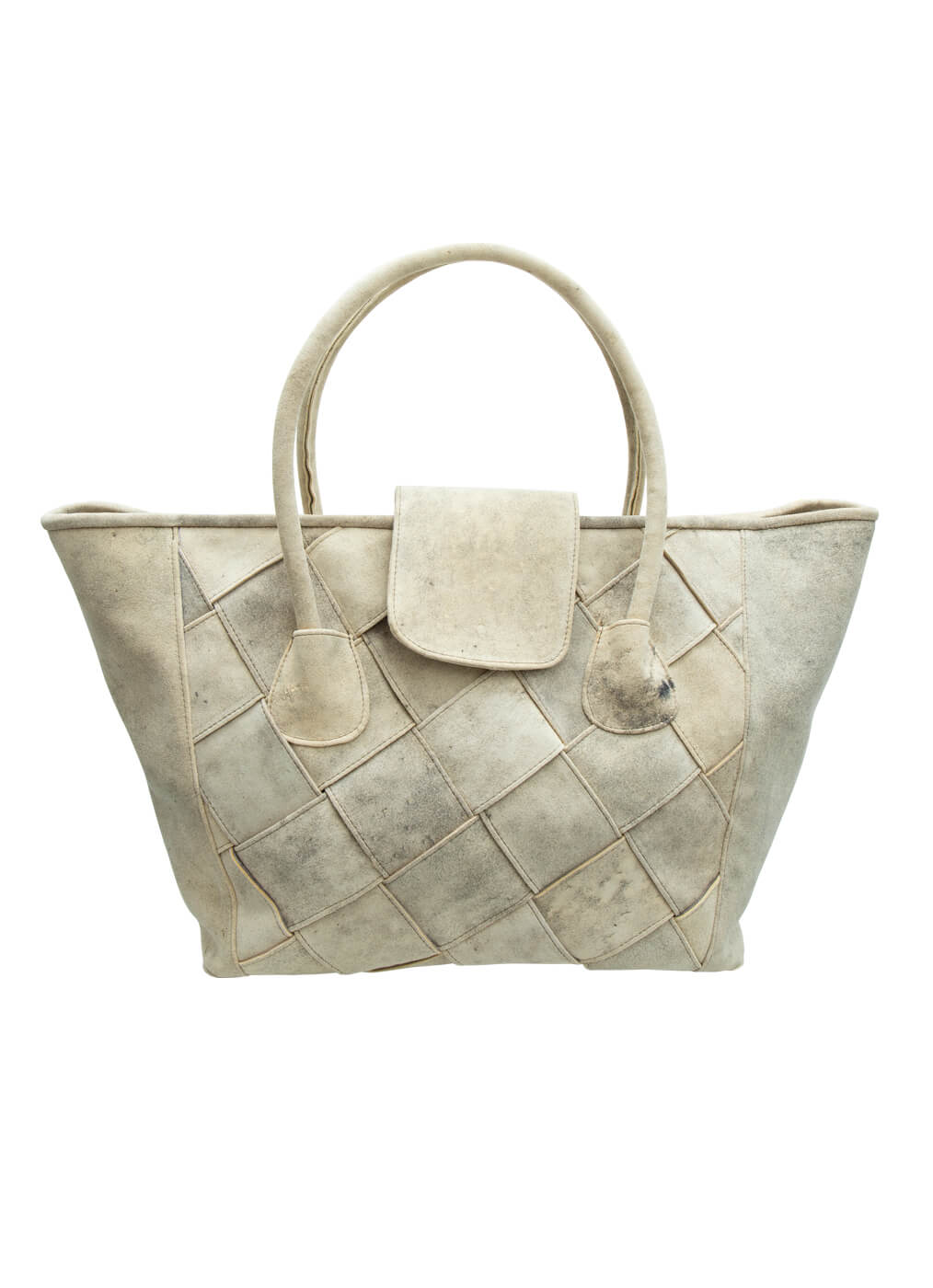 Deer Leather Bag “Ladies Basket Shopper”, glacier