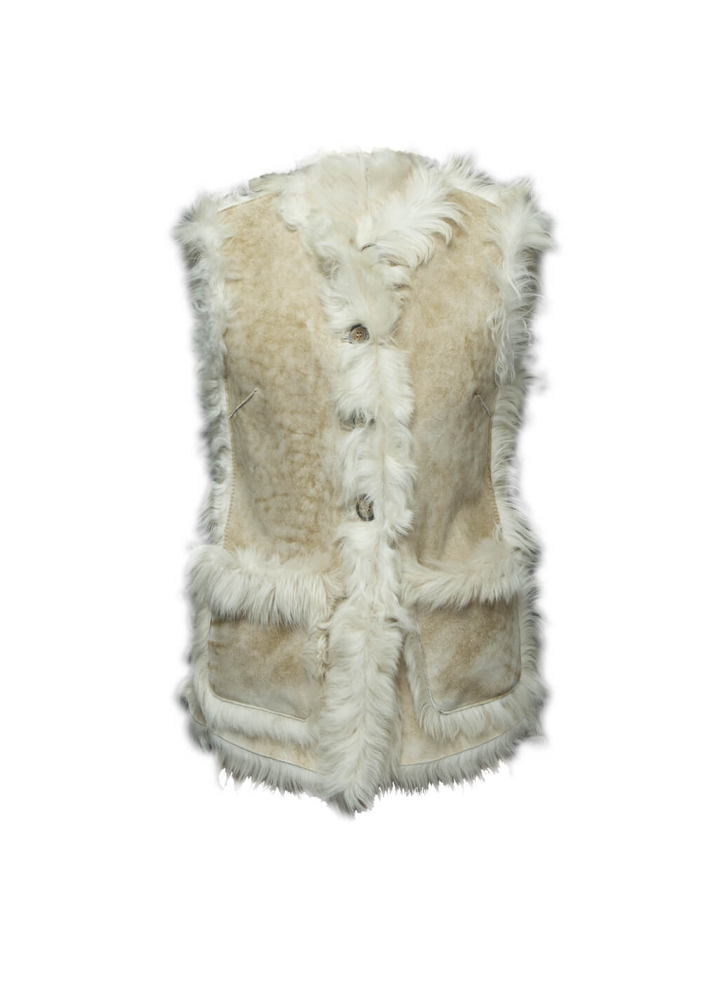 Lambskin Vest Women “Grizzly”, old leather light