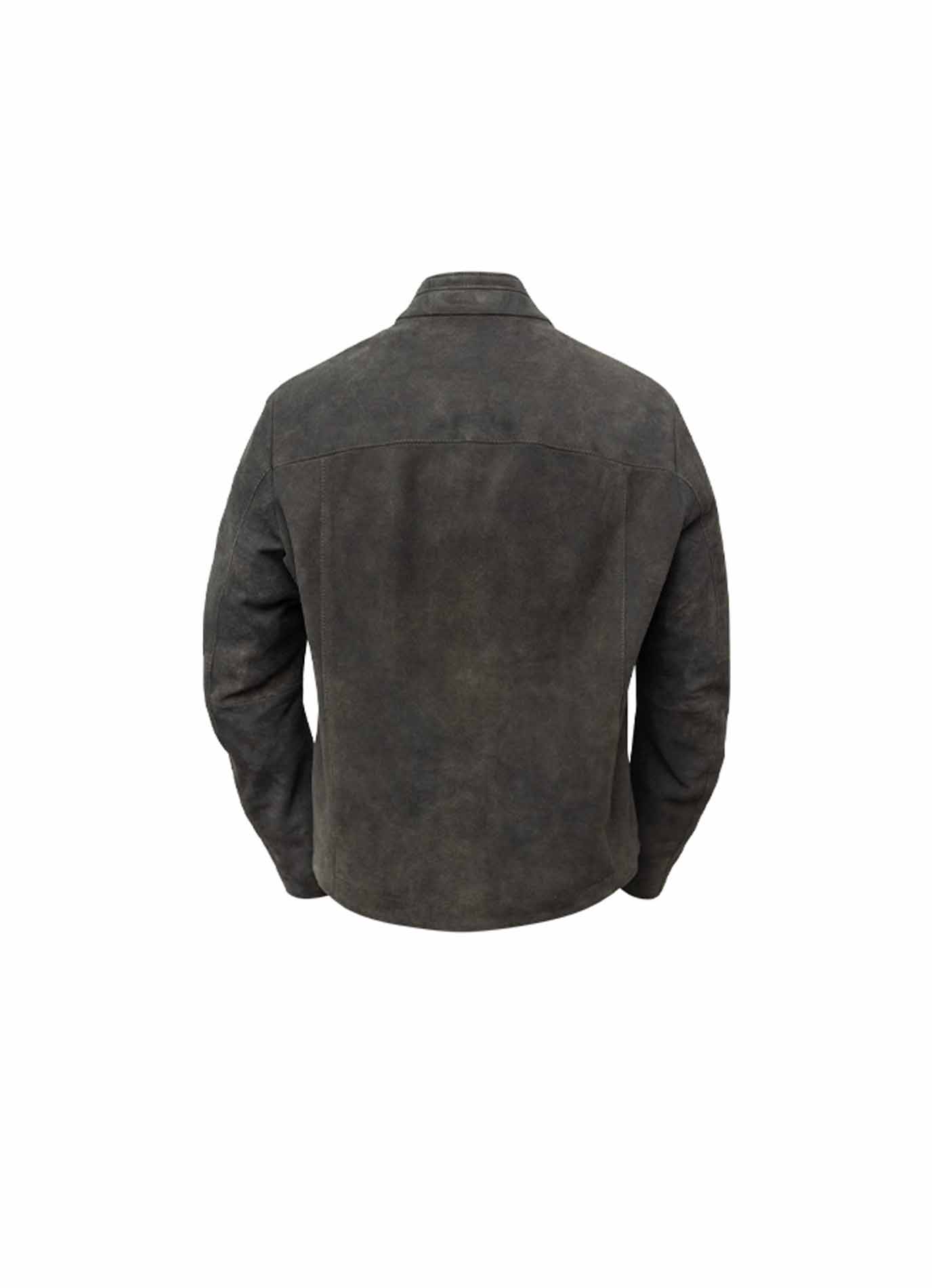 Goat Leather Jacket Men “Grenada”, midnight brown