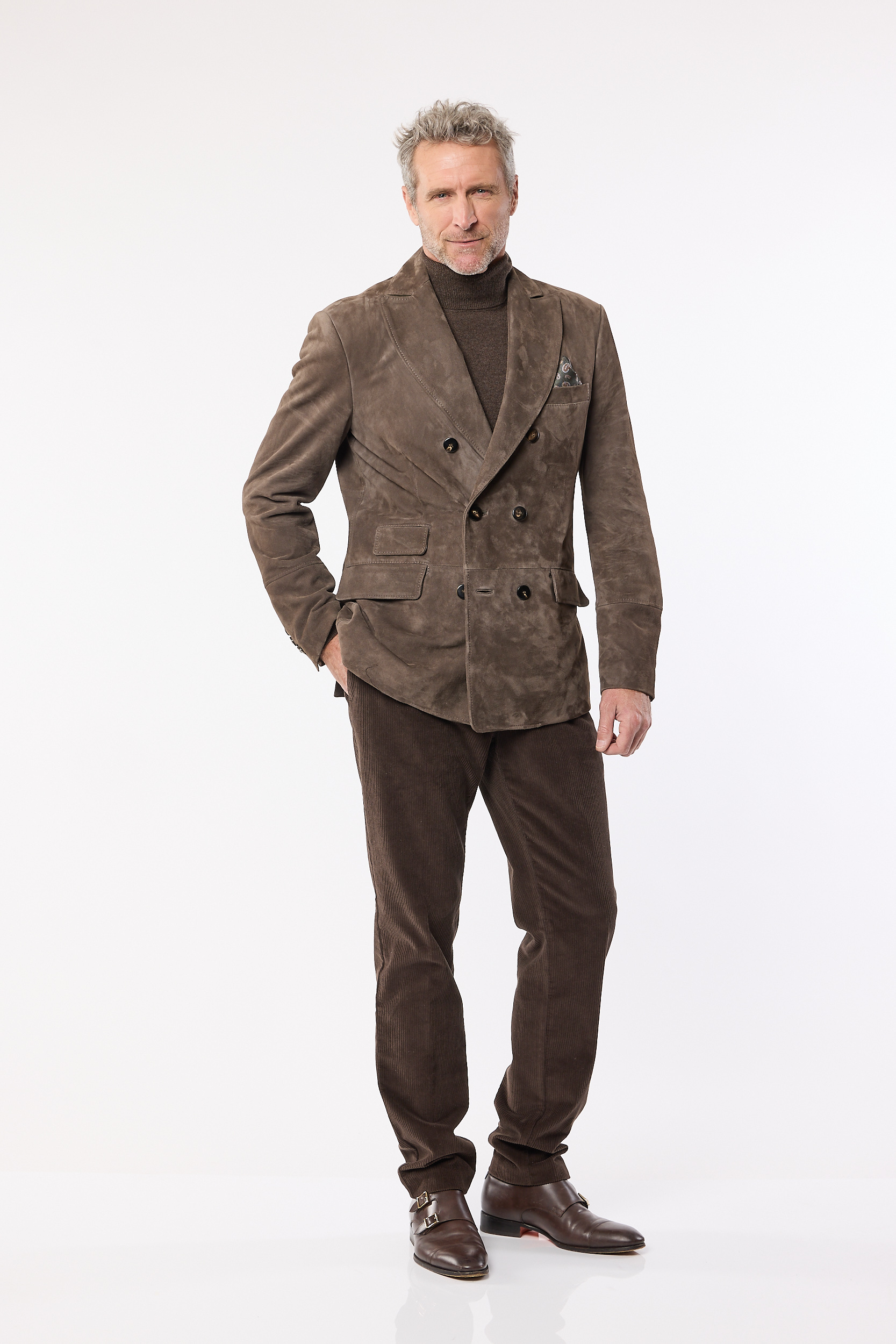 Ziegenleder Jacke Herren “Mountbatten”, french grey