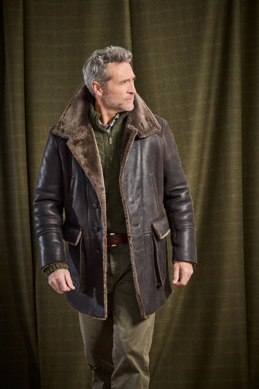 Lammfell Parka Herren “Arizona”, bison