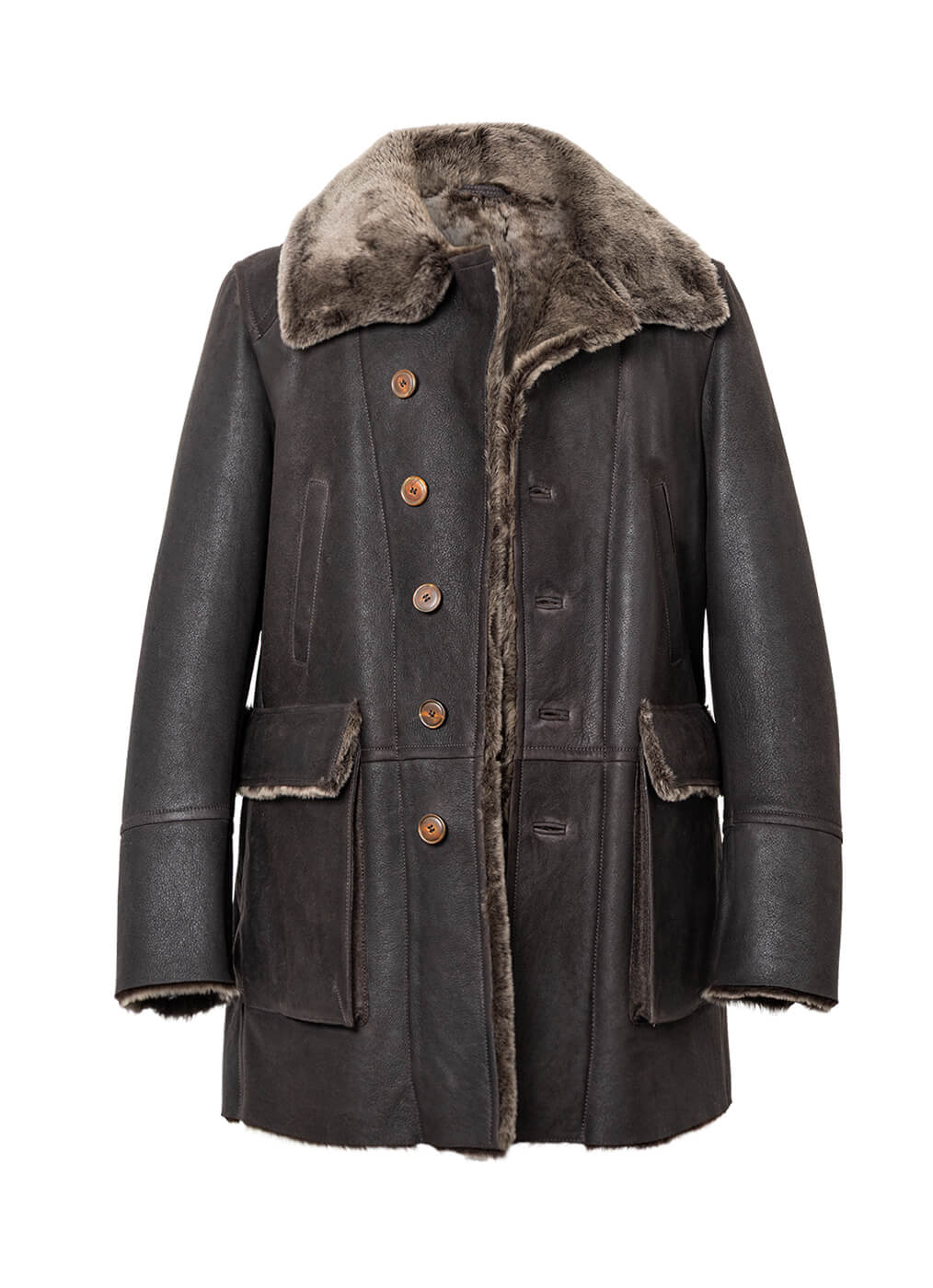 Lammfell Parka Herren “Arizona”, bison