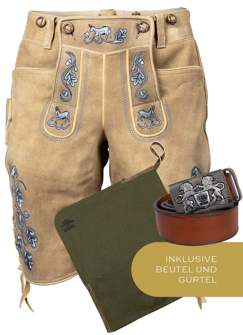 September Special: “Hochkaltern” Goatskin Pants, Includes Belt & Pouch