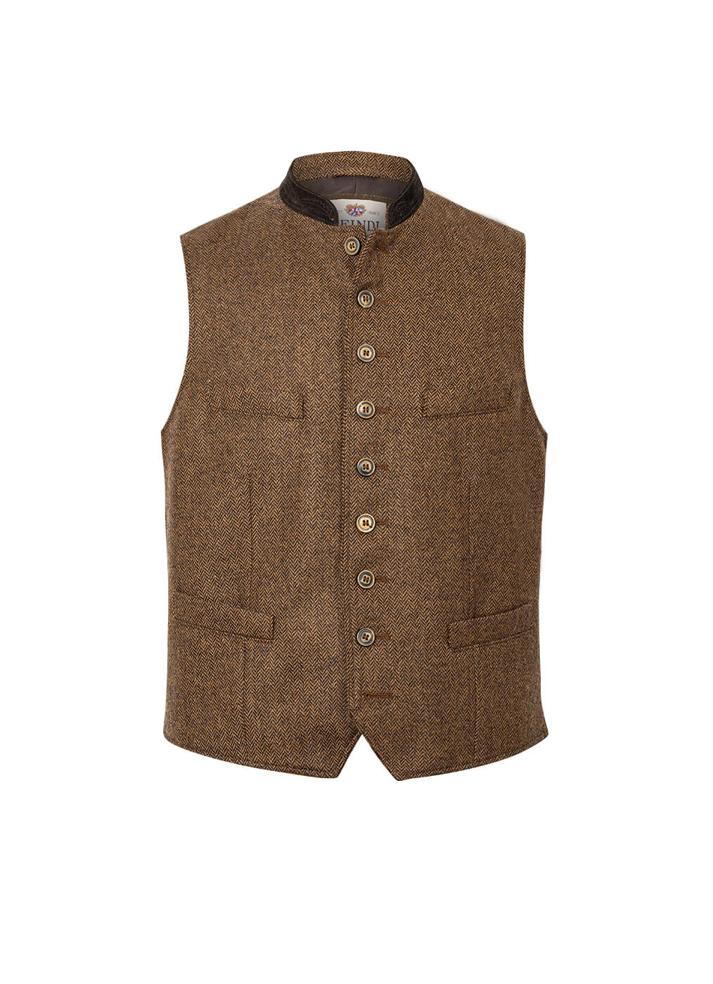 Stoffweste Herren “Lorenz”, cognac