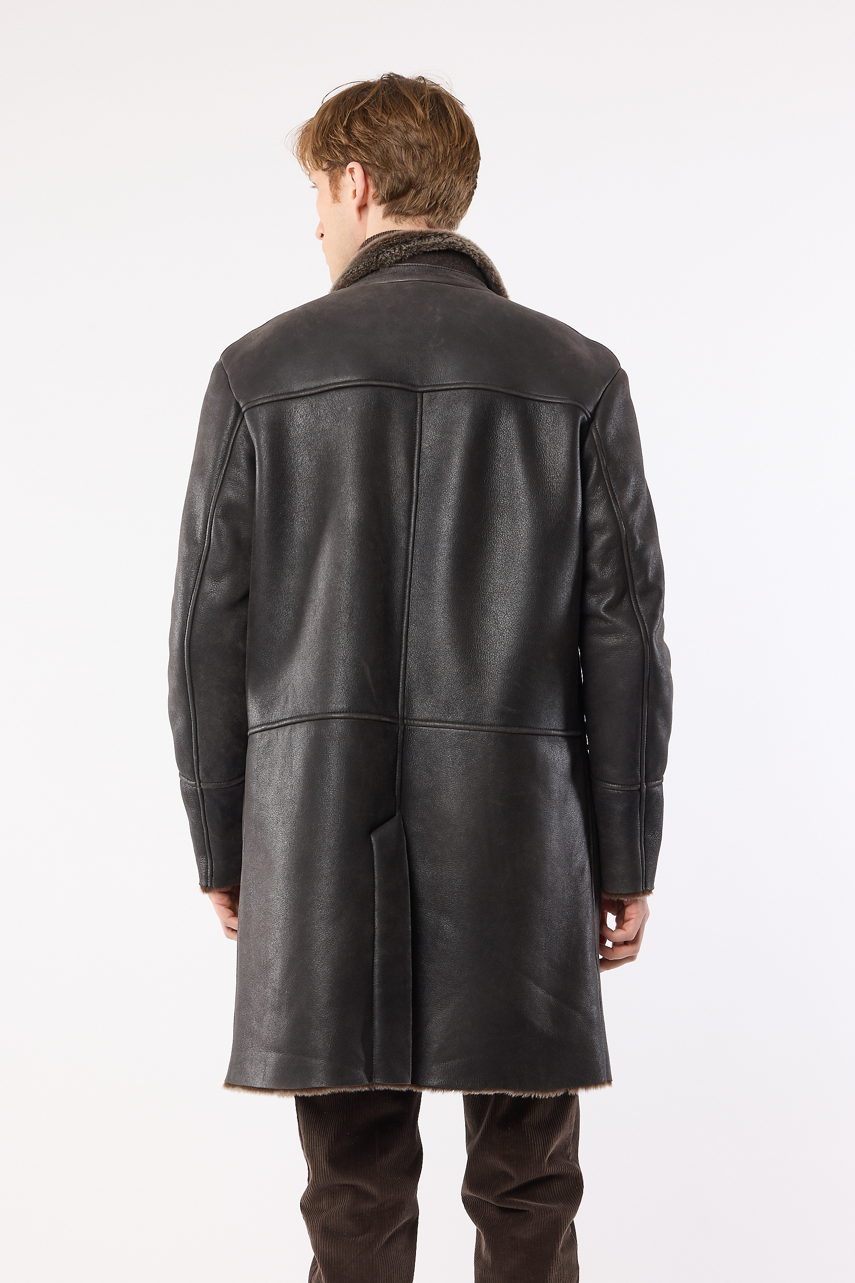Lammfell Mantel Herren “Churchill”, bison