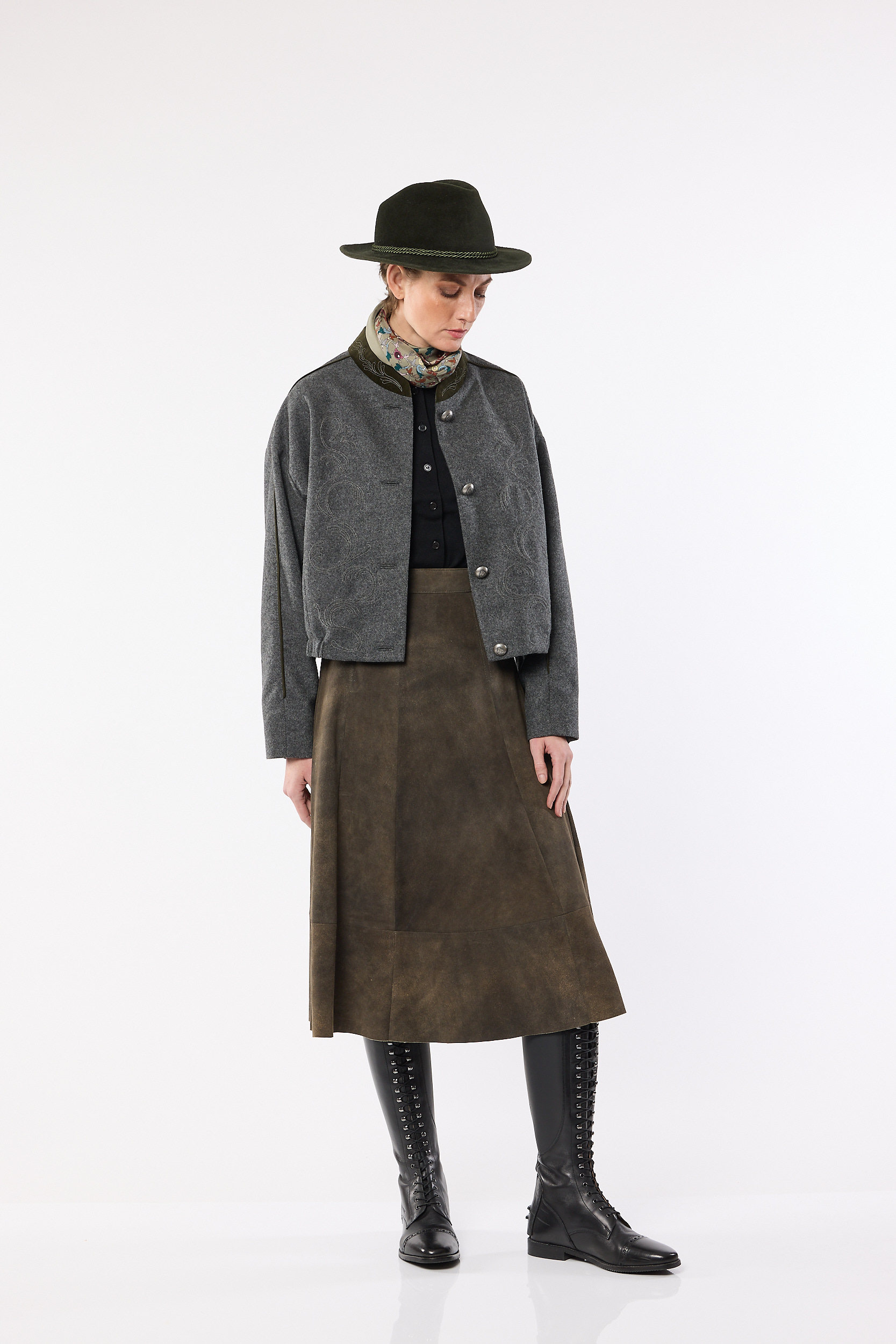 Loden Jacket Women “Ophelia”, graphite