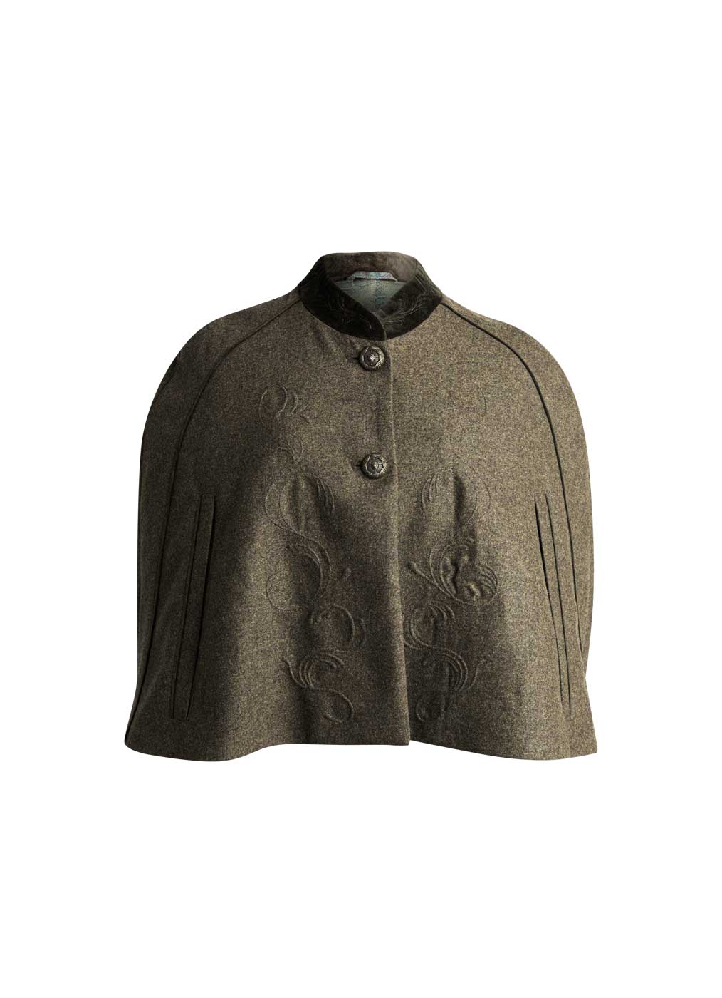 Stretchloden Damen Cape “Ophelia”, khaki