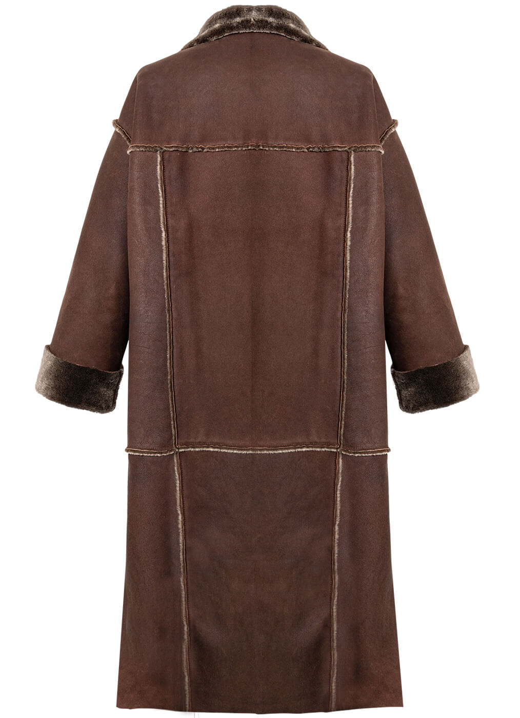 Lammfell Mantel Damen “Aspen”, mahagoni