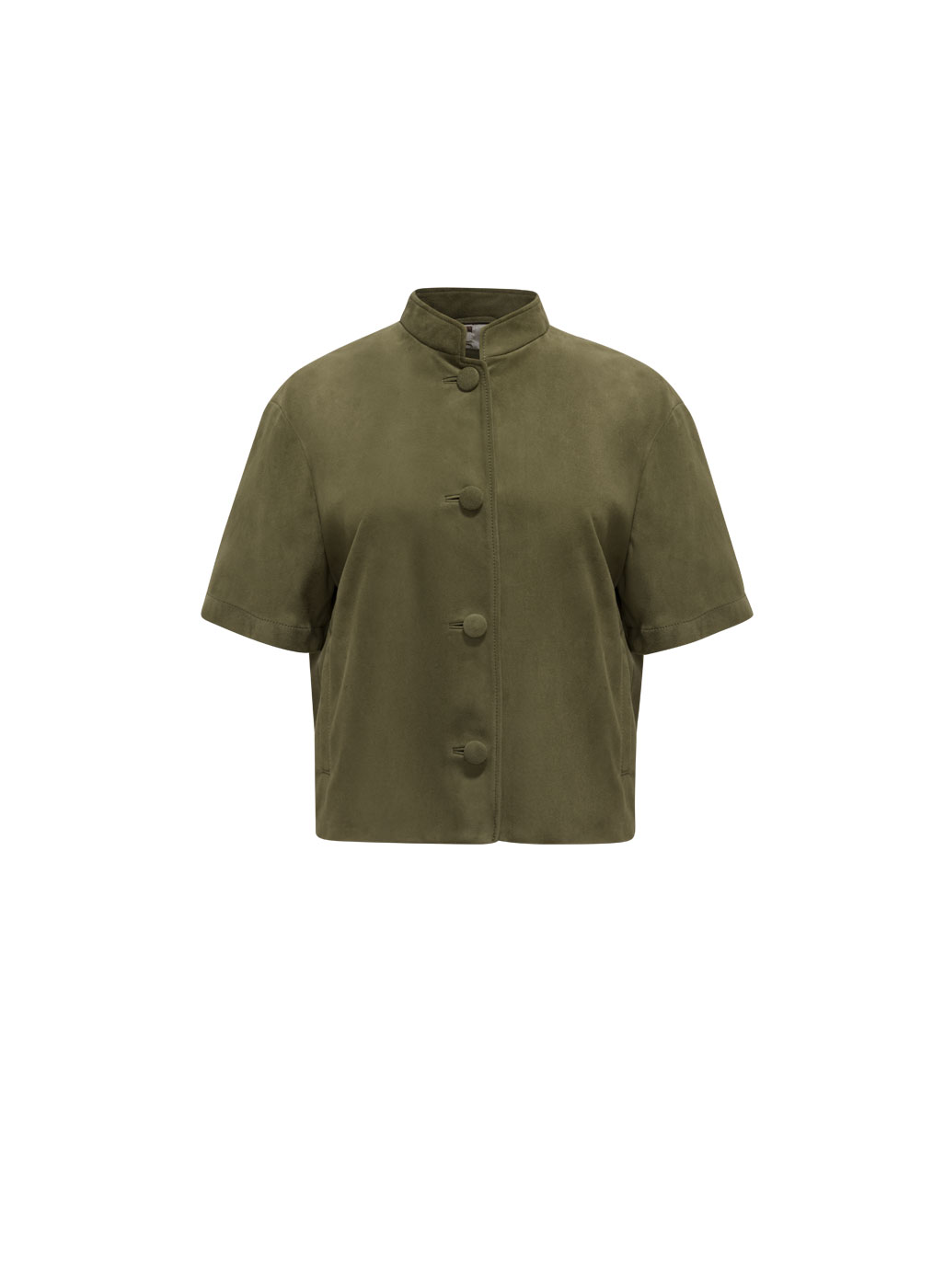 Goat Leather Jacket Women “Nizza”, agave