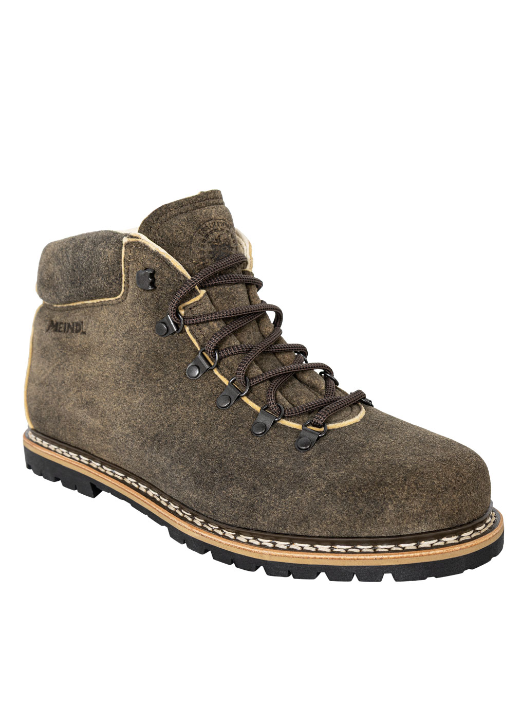 Deer leather shoe men “Preber Hirsch”, old black
