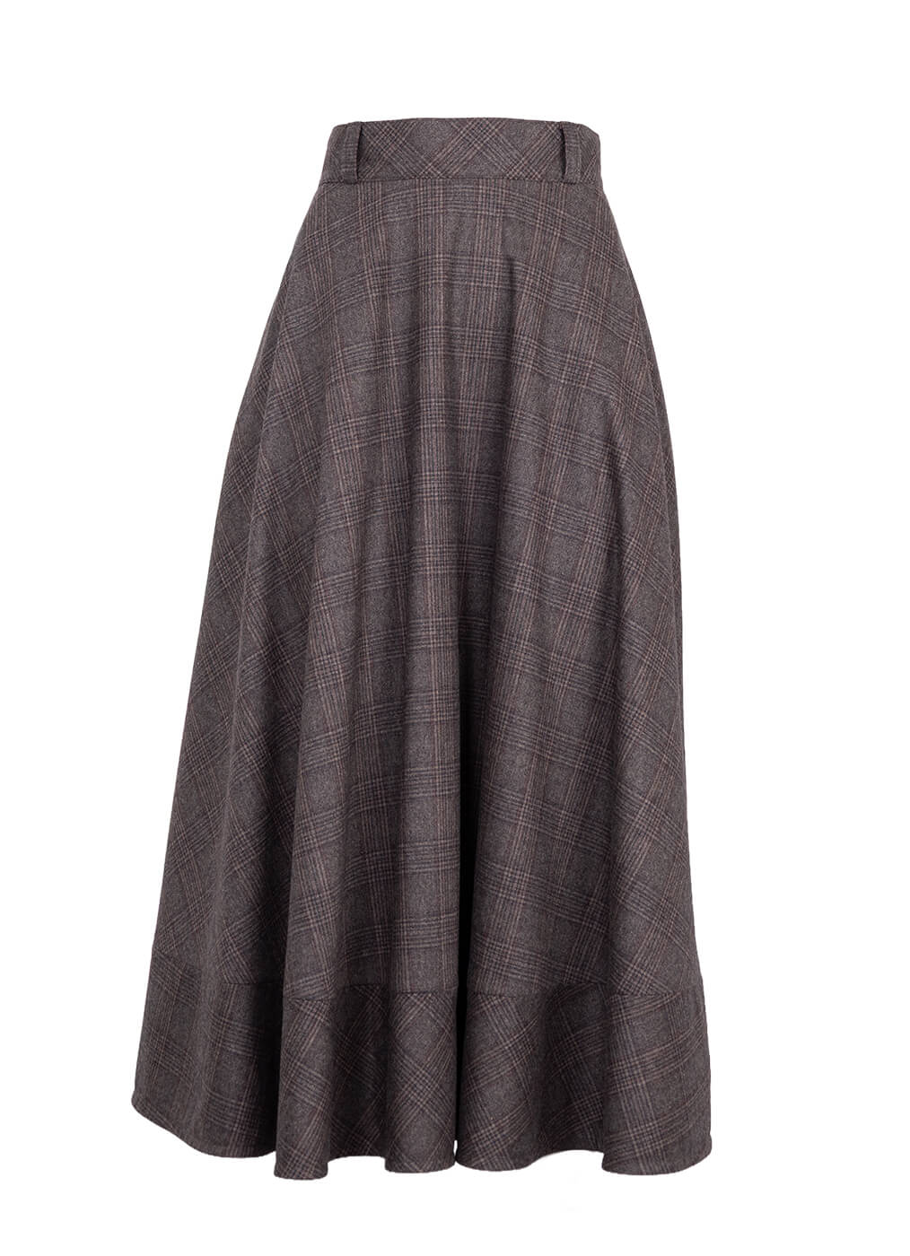 Stretchloden Rock Damen “Rosebery”, karo braun